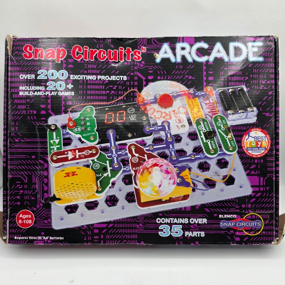 Elenco Snap Circuits Arcade Electronics Discovery Kit +‎ Extra Pieces SCA-200